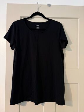 J. Jill Black Short Sleeve Scoop Neck Tunic